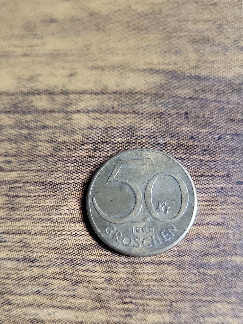 50 Groschen Austrian Coin - Brass Tone